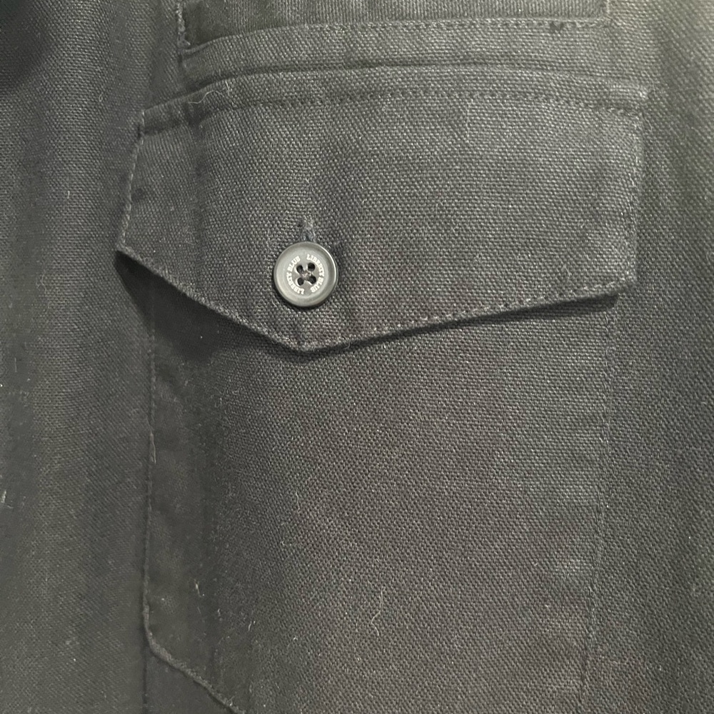 Liberty Blues Men's Black Shirt Jacket Unlined Cotton Twill 5 XL Tall - Picture 6 of 11